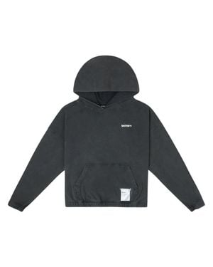 Satisfy Dark Charcoal Relaxed Fit Hoodie With Kangaroo Pocket - Black