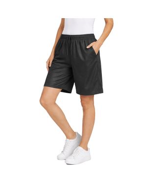 Jump Start Loose Fit Moisture-Wicking Performance Dazzle Shorts - Black