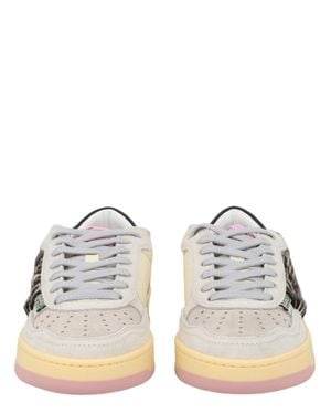 Evenuel Multicolor Low-Top Pastel Animal Print Sneakers - White