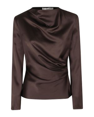 Loulou de Saison Draped Long-Sleeve Top - Black