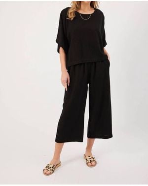 Kylie Paige Kim Short Sleeve Top - Black