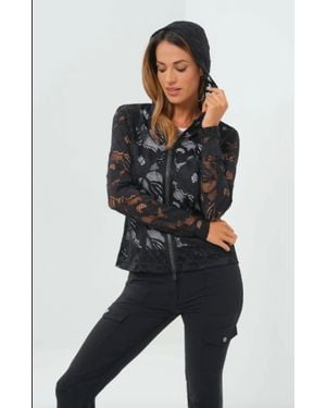 Anatomie Lac Bree Full Zip Sheer Jacket - Black