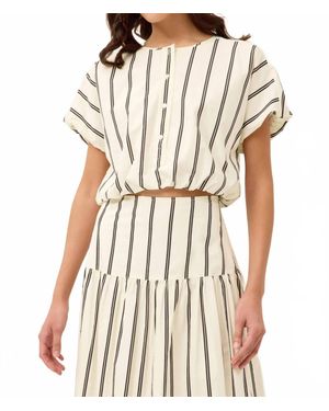 Marie Oliver Jaylen Bubble Hem Top - White