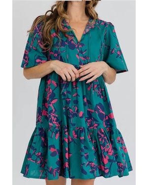 Mata Traders Adelaide Tiered Mini Dress - Blue
