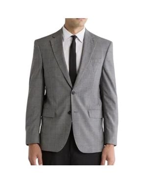 Ted Baker Jarrow Plaid Wool Sport Coat Regular - Gray
