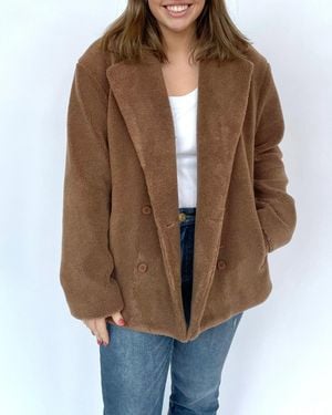 Kut From The Kloth Fuzzy Latte Jacket - Brown