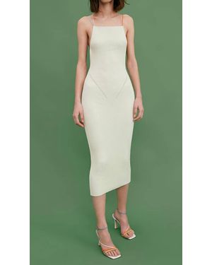 Anna October Rivoli Open Back Midi Dress - Green
