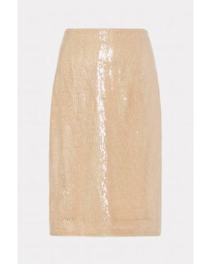 MILLY Adley Sequin Skirt - Natural