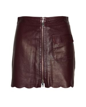 MAX&Co. Scallop Hem Skirt - Purple