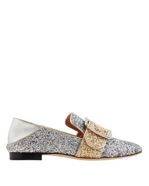 Bally Ladies Janelle Giltter Loafers - Natural