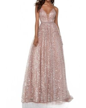 Alyce Paris Sparkling Sequined Ball Gown - Purple