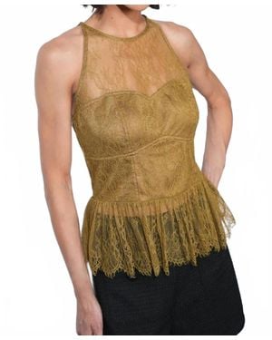 Greylin Flora Halter Top - Green