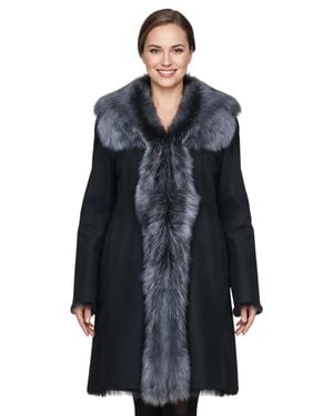 Infinity Leather Toscana Sheep Suede Leather Trench Coat- Celeste - Blue