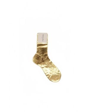 Maria La Rosa Laminated One Socks - Metallic