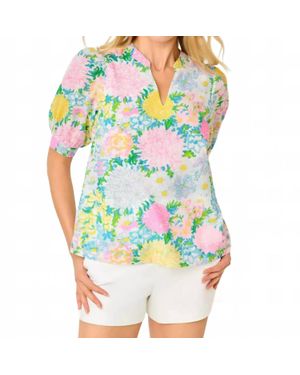 Lilly Pulitzer Brinelle Short Sleeve Top - Green