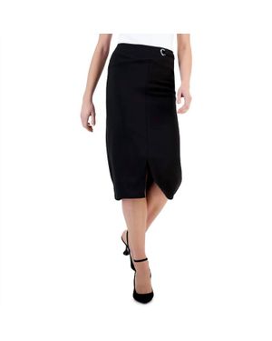 Tahari Knee-Length Rayon Pencil Skirt - Black