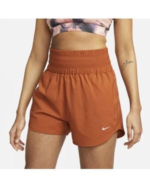 Nike One Shorts Dri-Fit High Waist 3" Inseam Brief-Lined Srt717 - Brown