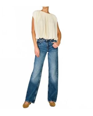 Line & Dot Vireo Boatneck Top - Blue