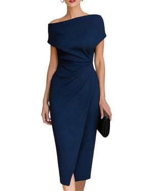 Tedora Midi Dress - Blue