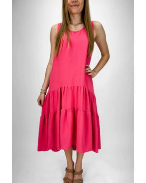 Ivy Jane Tiered Midi Sundress - Pink