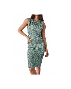 Monrow Crochet Space-Dye Tank Midi Dress - Green