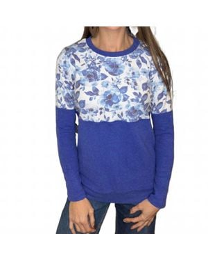 Michelle Mae Natalie Pullover Top - Blue