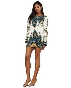 Veronica Beard Long Sleeve Cromwell Mini Dress - Multicolor