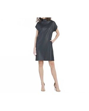 Clara Sunwoo Liquid Leather Mini Dress - Black