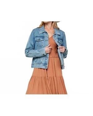 Veveret Cropped Denim Jacket - Blue