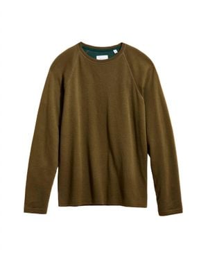 Billy Reid Raglan Crew Neck Sweatshirt - Green
