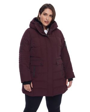 Alpine North Kootney Plus Vegan Down (Recycled) Mid-Length Parka (Plus Size) - Purple