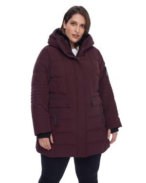 Alpine North Kootney Plus Vegan Down (Recycled) Mid-Length Parka (Plus Size) - Purple