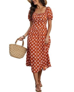 TAZGA Midi Dress - Red