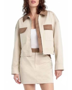 FAVORITE DAUGHTER Monica Colorblock Jacket - Natural