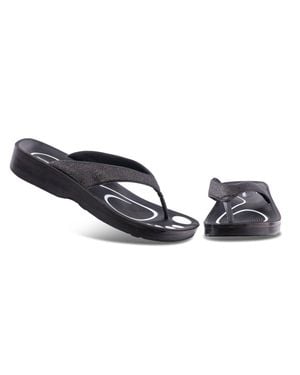 AEROTHOTIC Original Orthotic Comfort Thong Sandal Flip Flops - Black