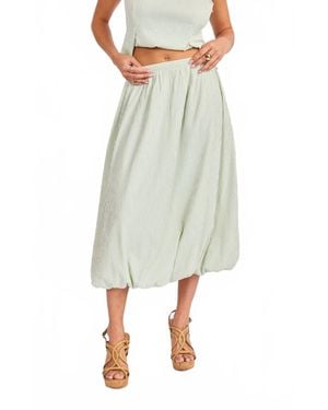 Sadie & Sage See Me Bubble Midi Skirt - Green