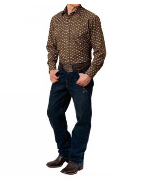 Roper Button Down Long Sleeve Shirt - Blue