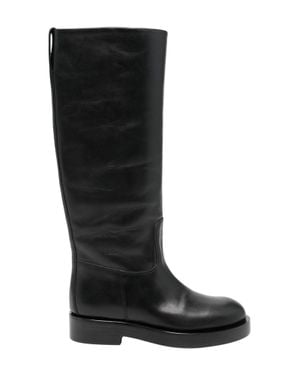 Paris Texas Flat Nappa Boots - Black
