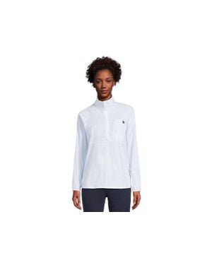 L.L. Bean L. L.Bean Everyday Sunsmart T-Shirt Quarter-Zip Active Buu1056 - White