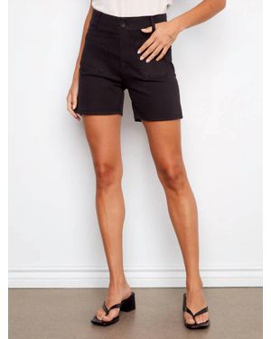Charlie b Front Patch Pocket Stretch Twill Short - Black