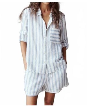 Melissa Nepton Lacy Button Up Front Shirt - Blue