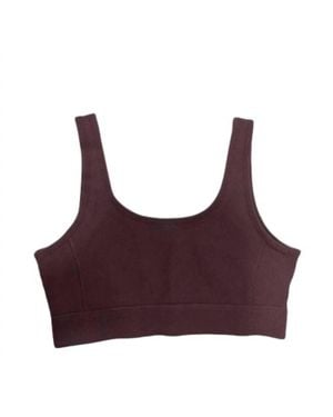 Calvin Klein Thermal Scoop Neck Low Impact Sports Bra - Purple