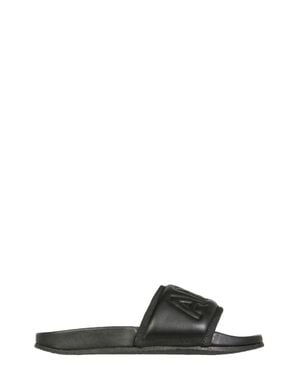 Ambush Leather Slide Sandals - Black