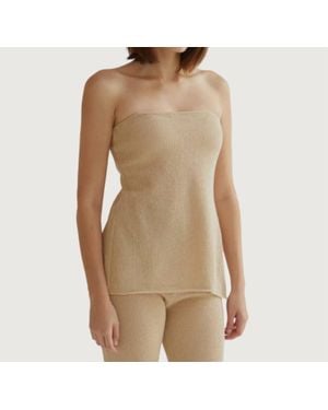 Crescent Brookie Crochet Knit Top - Natural