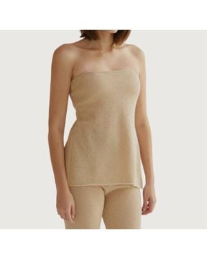 Crescent Brookie Crochet Knit Top - Natural