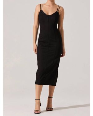 Astr Allura Midi Dress - Black