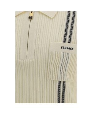 Versace Cotton Polo Shirt - Natural