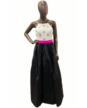 Aidan Mattox Scatted Beaded Bodice Gown - Black
