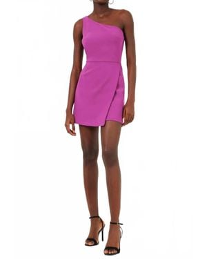 French Connection Whisper One Shoulder Envelope Dress - Pink