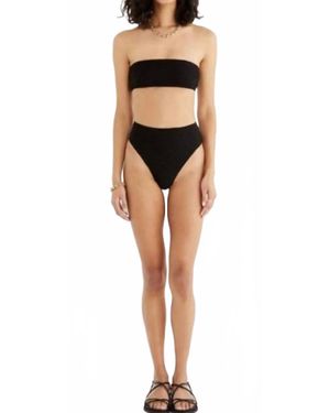 RUMER Cassidy High Waist Pant Bikini Bottom - Black
